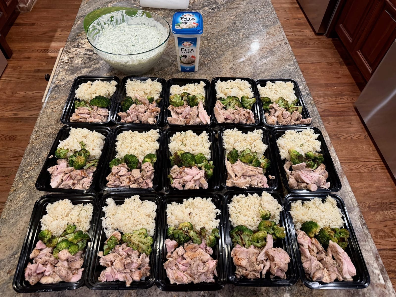 Greek Chicken & Rice — 15 Portion Meal Prep